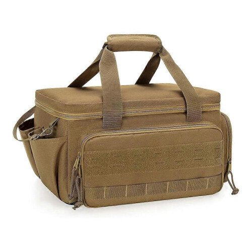 Brown Wear-Resistant Tool Bag, Multi-Function Work Organizer for Electricians & Carpenters