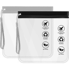 TSA Approved Clear Toiletry Bag 20x20cm, Leakproof Travel Wash Bag