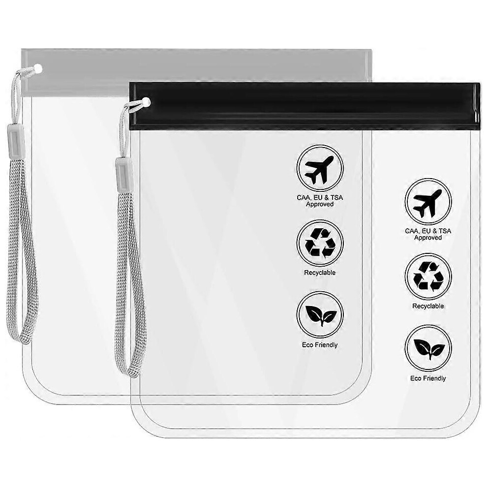 TSA Approved Clear Toiletry Bag 20x20cm, Leakproof Travel Wash Bag