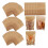 150 Pcs Brown Kraft Stand Up Pouches, 3 Sizes, Clear Window 1