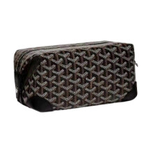 Schwarze Reise-Kulturtasche aus PU-Leder, multifunktionaler Make-up-Organizer fürs Hotel