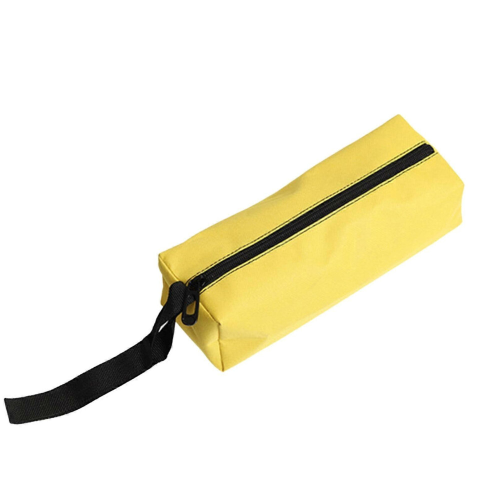 Yellow #511.813.940.79 Rugged Fabric Tool Pouch With Zippered Compartments For Screwdrivers, Pliers, Wrenches 8052053231612
