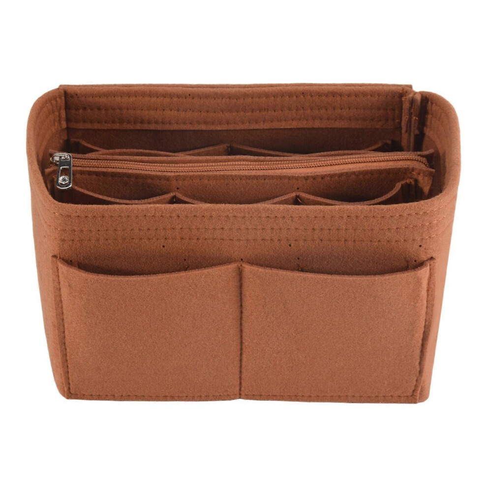 CoffeeHome Felt Purse Organizer Insert Bag Makeup Storage Tote Portable Cosmetic Bag