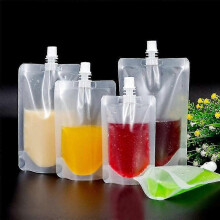 200ml 50pcs Clear Leak-Proof Stand-Up Spout Pouches for Drinks