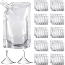 100 bustine trasparenti per liquidi con beccuccio, sacchetti di plastica trasparenti sigillati