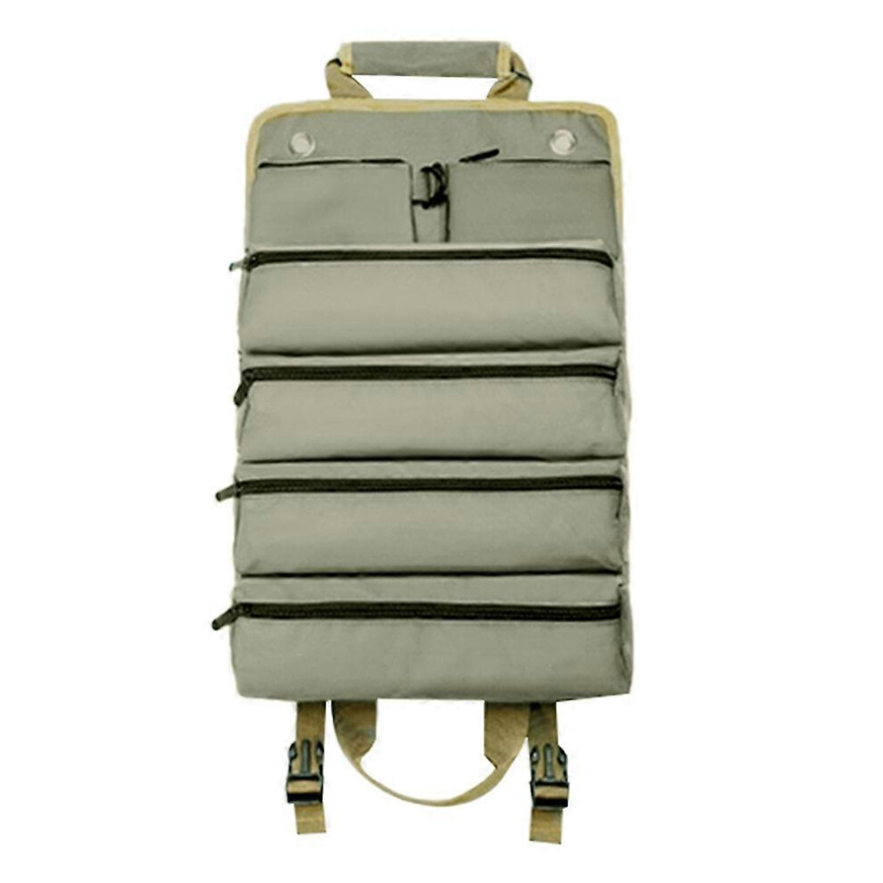 Army Green Shockproof Electrician Tool Bag, Multifunctional Car Hanging Pouch 5391175406540