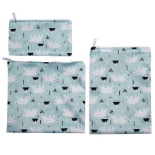 D3-Pack Reusable Cloth Sandwich Bags, Dishwasher Safe, Quick-Dry, Washable