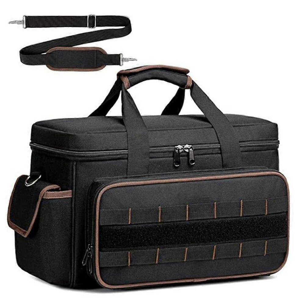 17" Heavy-Duty Wide Mouth Tool Bag, 20 Pocket, Portable Kit With Shoulder Strap 8334361269304