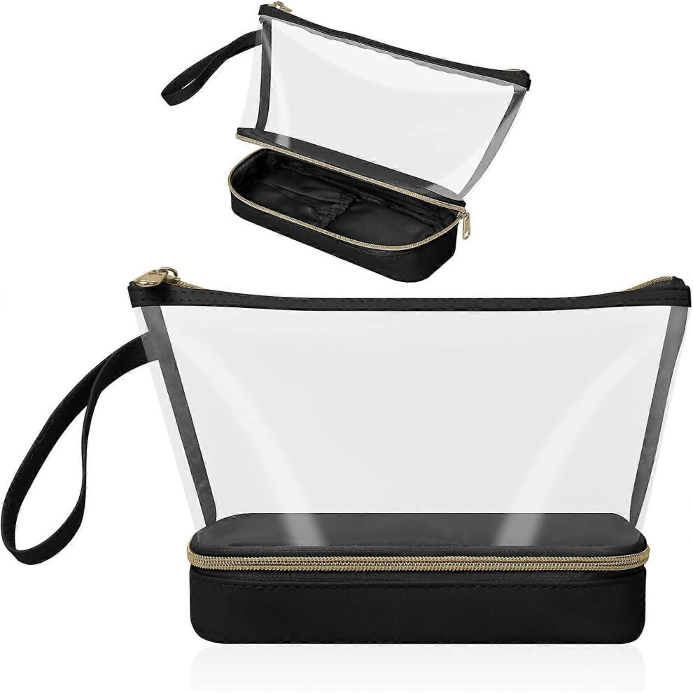 Clear Small Makeup Organizer, TSA-Approved Waterproof Travel Toiletry Bag