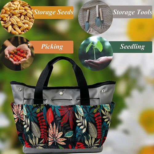 Tool Storage Bag, Door Carry Bag for Garden & Heavy Tools, Black 2