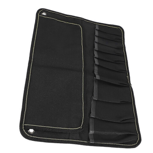 2025 Motorcycle Roll Tool Pouch, Large Capacity, Multi Pocket Hanging Bag, Black 1