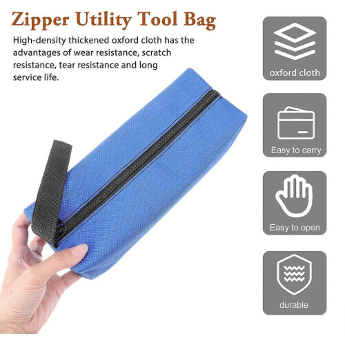 5Pcs Waterproof Multi-Purpose Small Tool Bag Set, Assorted Colors, 24.5x8.5x7cm 1