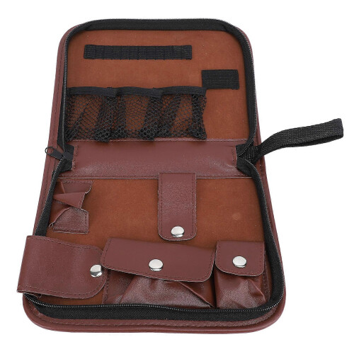 Brown PU Leather Large Capacity Organizer Pouch & Practice Toolkit 1