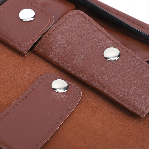 Brown PU Leather Large Capacity Organizer Pouch & Practice Toolkit 2