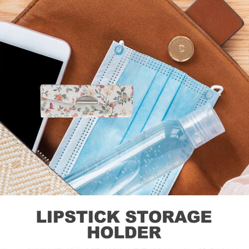 4PCS Embroidered Lipstick Storage Box, Makeup Organizer Bag (Black/White/Blue/Pink) 1