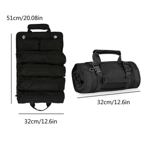Multicolor Rolling Tool Bag with Pouches, Pockets for Mechanics & Hobbyists 2
