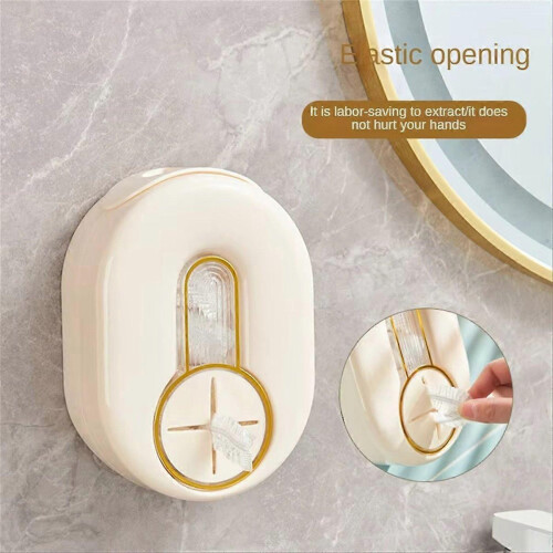White Wall-Mounted Dustproof Storage Bag, Waterproof Pull-Out Kitchen Container 2