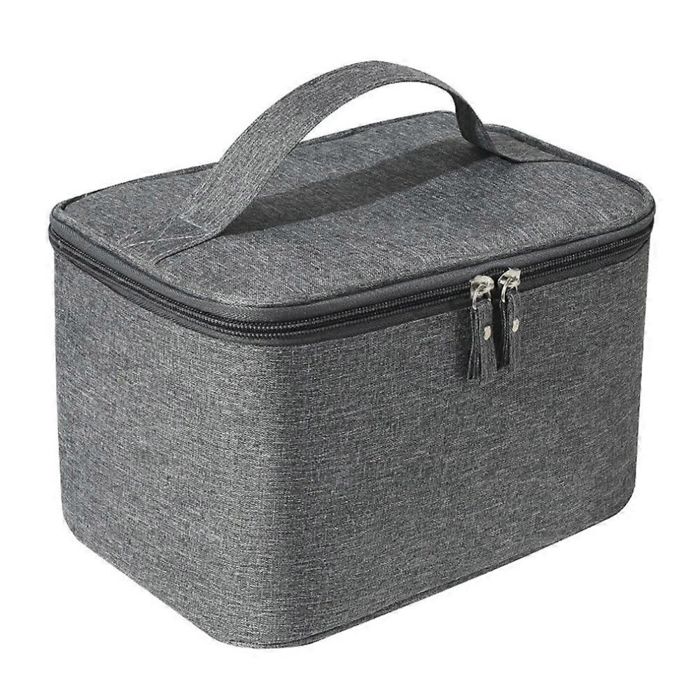 Gray Silver 30x18x7.8cm Aluminum Tool Case Medicine Cosmetic Carry Box
