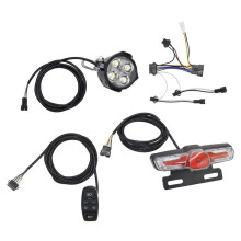 12-72V E-Bike Front Lighting Rear Brake Light Set Electric Bike Turn Signal Lamp with Horn Headlight