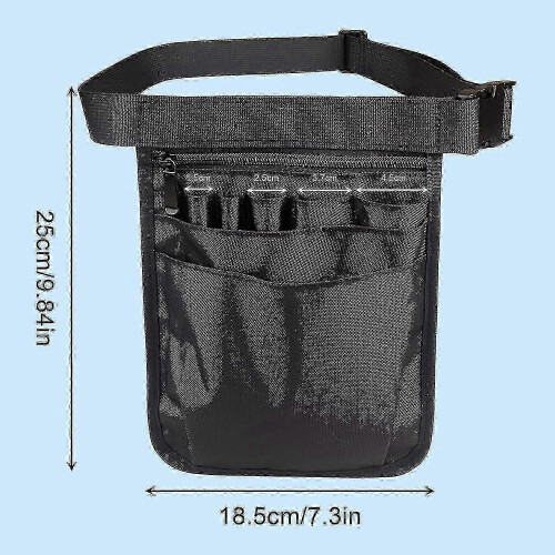 Nurse Multifunctional Tool Pouch with Adjustable Belt, Black 1