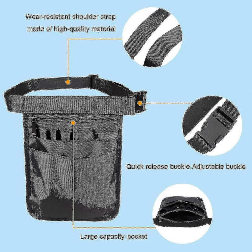 Nurse Multifunctional Tool Pouch with Adjustable Belt, Black 2