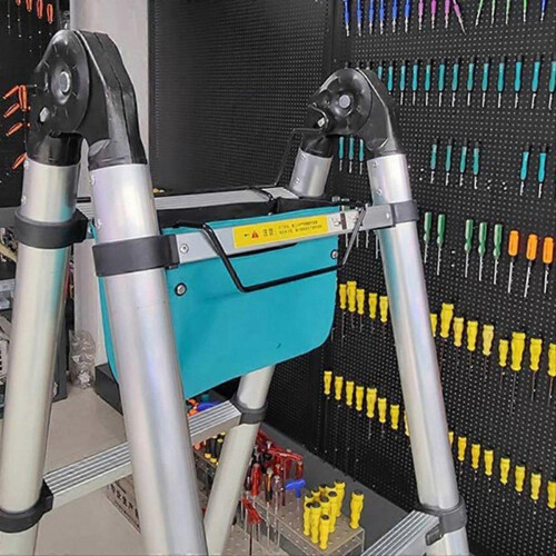Light Blue Foldable Ladder Bag, Waterproof Tool Organizer, Compact Portable Storage 1