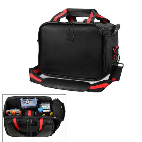 Multicolor FTTH Fiber Optic Tool Kit Bag - Black Storage Case for Power Meter 1