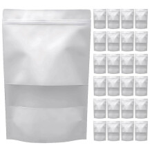 White Khaki Picnic Cutlery Canvas Bag 20x14x4cm - Portable BBQ Cookware Storage