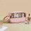 Set di beauty case da viaggio rosa trasparente, organizer trasparente in 3 pezzi 5