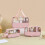 Set di beauty case da viaggio rosa trasparente, organizer trasparente in 3 pezzi 2