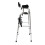 Stand Upright Walker with Armrest Adjustable Height 4 Wheels Walker 1