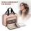 PU Leather Cosmetic Organizer Large Travel Makeup Pouch Beige 2