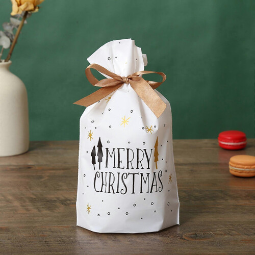 Adorable Reusable EVA Candy Bags 23x15cm 50-Pack Drawstring Lock Christmas Snacks 1