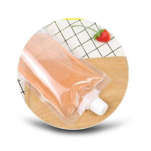 200ml 50pcs Clear Leak-Proof Stand-Up Spout Pouches for Drinks 2