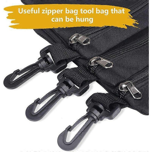 3-Piece Mini Tool Bag Set, Zippered Pouch, Hanging Hook, Water Resistant 2