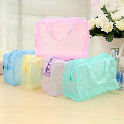 Large Clear Waterproof Foldable Cosmetic Bag Toiletry Organizer Wash Pouch 2