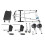 Stand Upright Walker with Armrest Adjustable Height 4 Wheels Walker 4