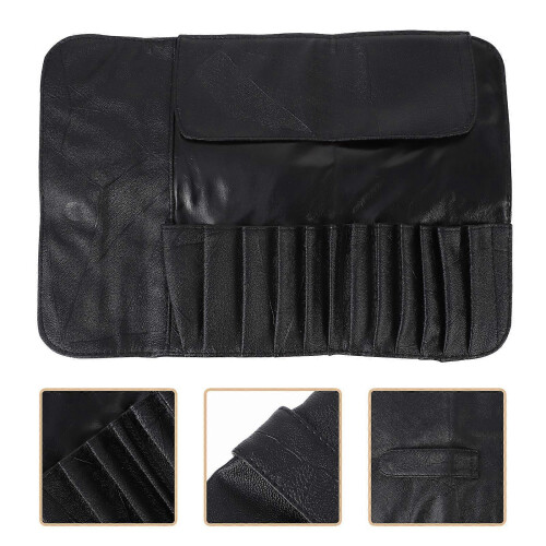 Black 32.5x23cm Rotating Cosmetic Box, Waterproof Transparent Vertical Makeup Organizer 1