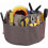 Multi-Purpose Bucket Organizer Bag, 18x24x24cm, Khaki, Drawstring, Nylon Handle 2