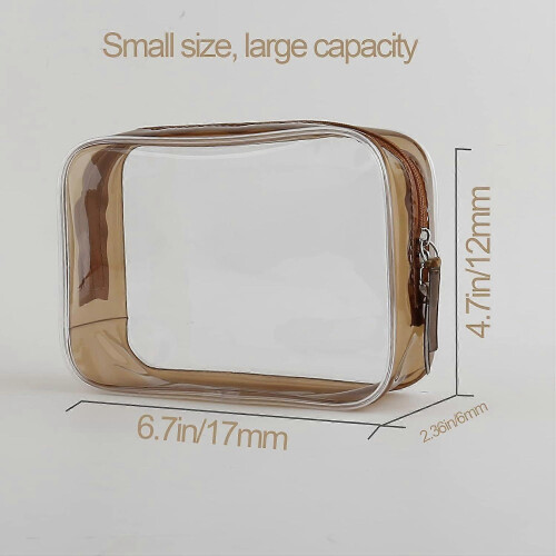 2023 Clear Toiletry Bag - Transparent Waterproof Travel Makeup Case with Handle 1