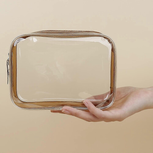 2023 Clear Toiletry Bag - Transparent Waterproof Travel Makeup Case with Handle 2