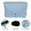 Fog Blue Watercolor Storage Case, Large Multi-Function Brush & Pencil Organizer 3