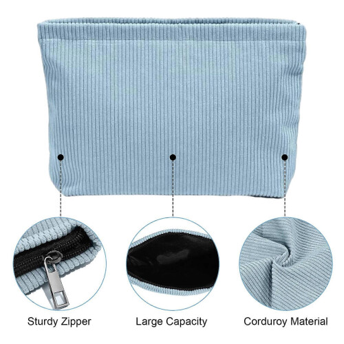 Fog Blue Watercolor Storage Case, Large Multi-Function Brush & Pencil Organizer 2