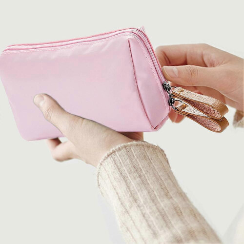 Black Foldable Cosmetic Brush Travel Case, Multi-Function Makeup Pouch Organizer 1