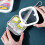 Pink & Gray Portable Transparent Tote – Waterproof Foldable Lightweight Handle Bag 5