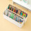 Fog Blue Watercolor Storage Case, Large Multi-Function Brush & Pencil Organizer 5