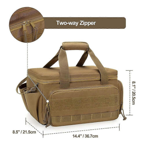 Brown Wear-Resistant Tool Bag, Multi-Function Work Organizer for Electricians & Carpenters 1