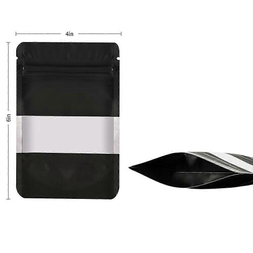 Black100 Odor-Proof Mylar Pouches, Reclosable Foil Stand-Up Bags 2