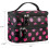 Cosmetic Bag Double Layer Dot Pattern Portable Waterproof Durable Makeup Case 2