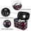 Cosmetic Bag Double Layer Dot Pattern Portable Waterproof Durable Makeup Case 3
